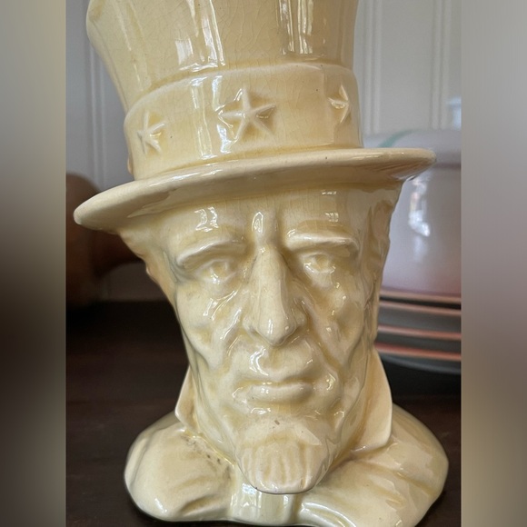 Vintage Kitschy Uncle Sam Yellow Ceramic Planter🇺🇸❤️ - Picture 13 of 13